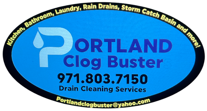 Portland Clog Busters drainage service advertisement with contact details.